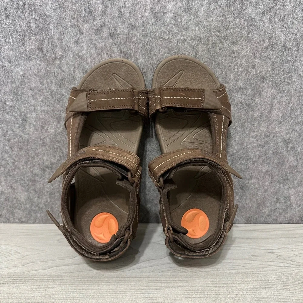 Vionic Boyes Sandals Mens 7 Brown Adjustable Straps Orthotic Comfort Shoes